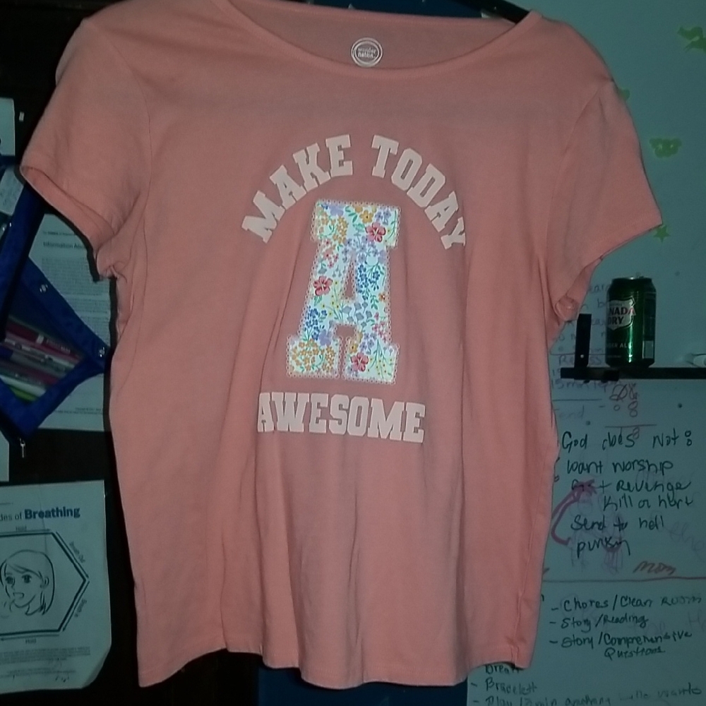 Wonder Nation Pink 'Make Today Awesome' Tee
